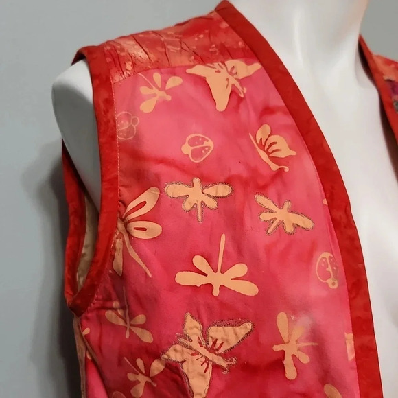 Homemade Red and Yellow Quilted Vest - Picture 5 of 13